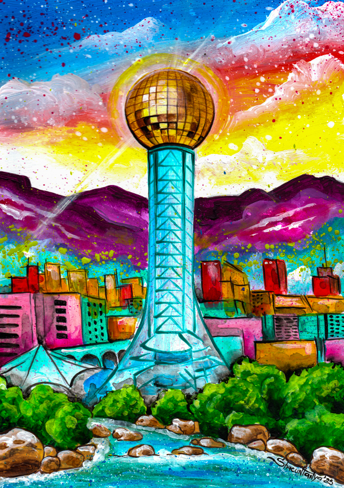 The Sunsphere — Knoxville, TN illustration